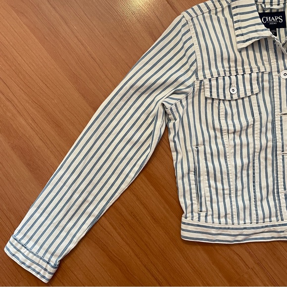 Chaps Striped Denim Jacket - Picture 13 of 16